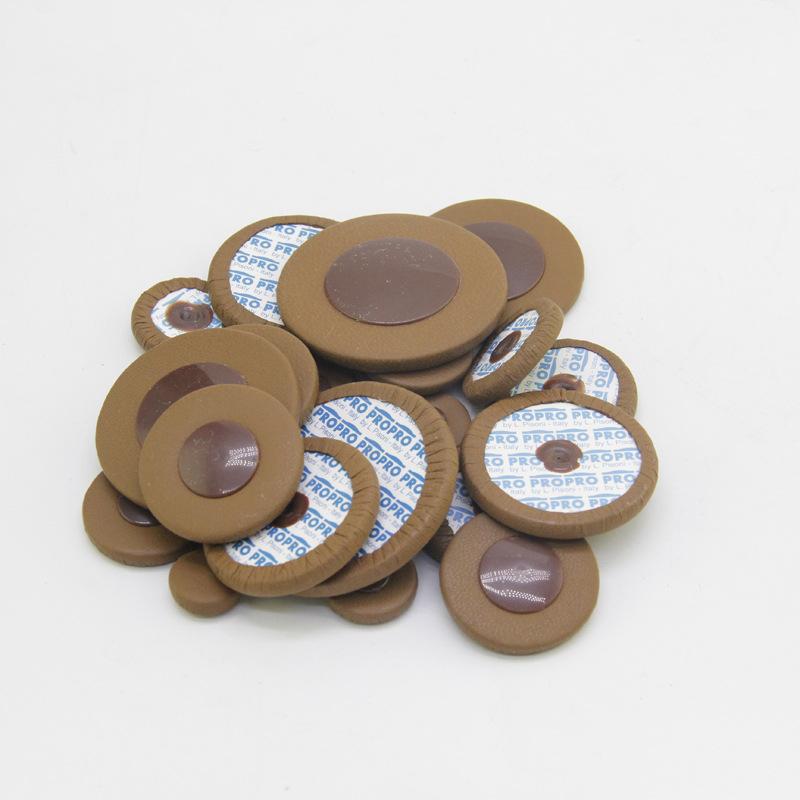 Saxophone leather pads, tenor and alto genuine leather sealing sound hole pads, coffee-colored maintenance key sheepskin