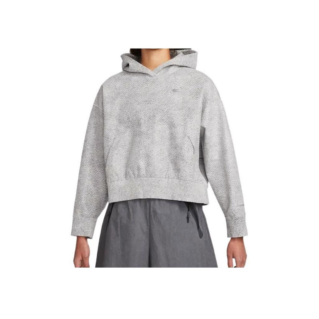 Nike Forward Series Solid Color Carbon-Reduced Fleece Knit Loose Hoodie Women Tops Grey DR4529-077