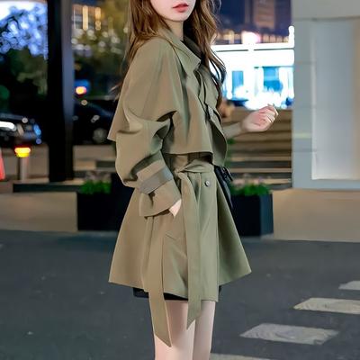 Fashionable Windbreaker Coat Korean Style with Chic and Trendy Design for Autumn Jacket