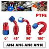 AN4/AN6/AN8/AN10 Oil Line Connector Aluminum Alloy Oil Hose End Adaptor Braided Fitting