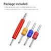 4 Pcs Colorful Car Air Conditioner Valve Core Wrench Double Head Installation Tool Valve Core