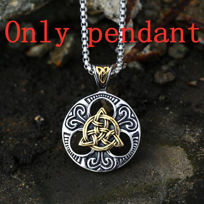 

Beier Vikings Pendant Valknut Talisman Necklace Stainless Steel Chain Necklace Norse Viking Jewelry LLBP8-264P