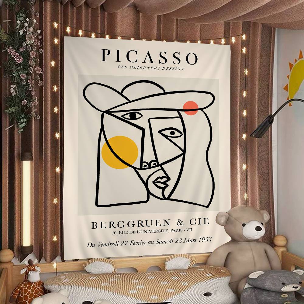 Picasso Woman Cartoon Tapestry Home Decoration hippie bohemian decoration divination Home Decor