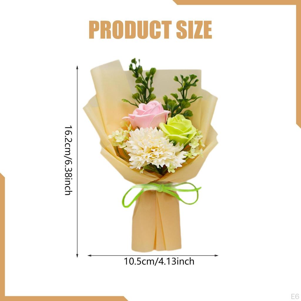 Artificial Flowers Decorative Scented Carnation Soap Floral for Thanksgiving Anniversary