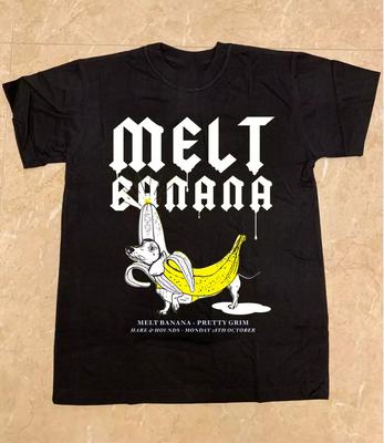 MELT BANANA Kolekce plakátů kapely Grafické tričko s krátkým rukávem Unisex Pánské Dámské Letní Pánské tričko Kulatý výstřih Bavlněné tričko