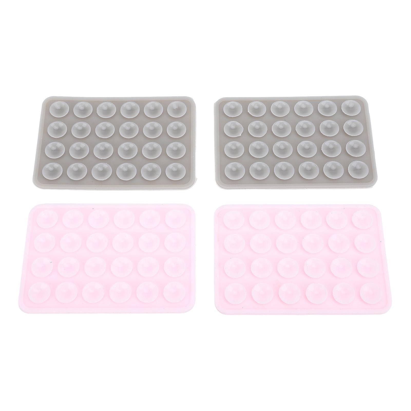 

4 шт. Силиконовый присосочный чехол для телефона, простой в использовании, многофункциональный держатель-присоска для телефона, розовый, серый