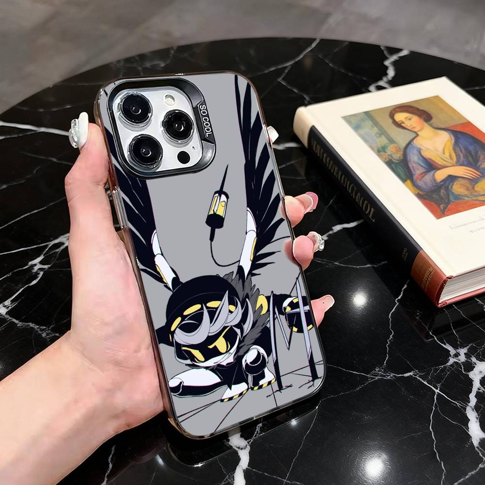 Custodia per Telefono Anime Murder Drones Per iPhone 17,16,15,14,13,12,11 Plus,Pro Max,XS,Cover Colorata Argento Nero
