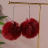 Colorful Fluffy Plush Pom Pom Earrings Soft Faux Rabbit Fur Ball Earrings for Women Girls Party Holiday Jewelry Gifts