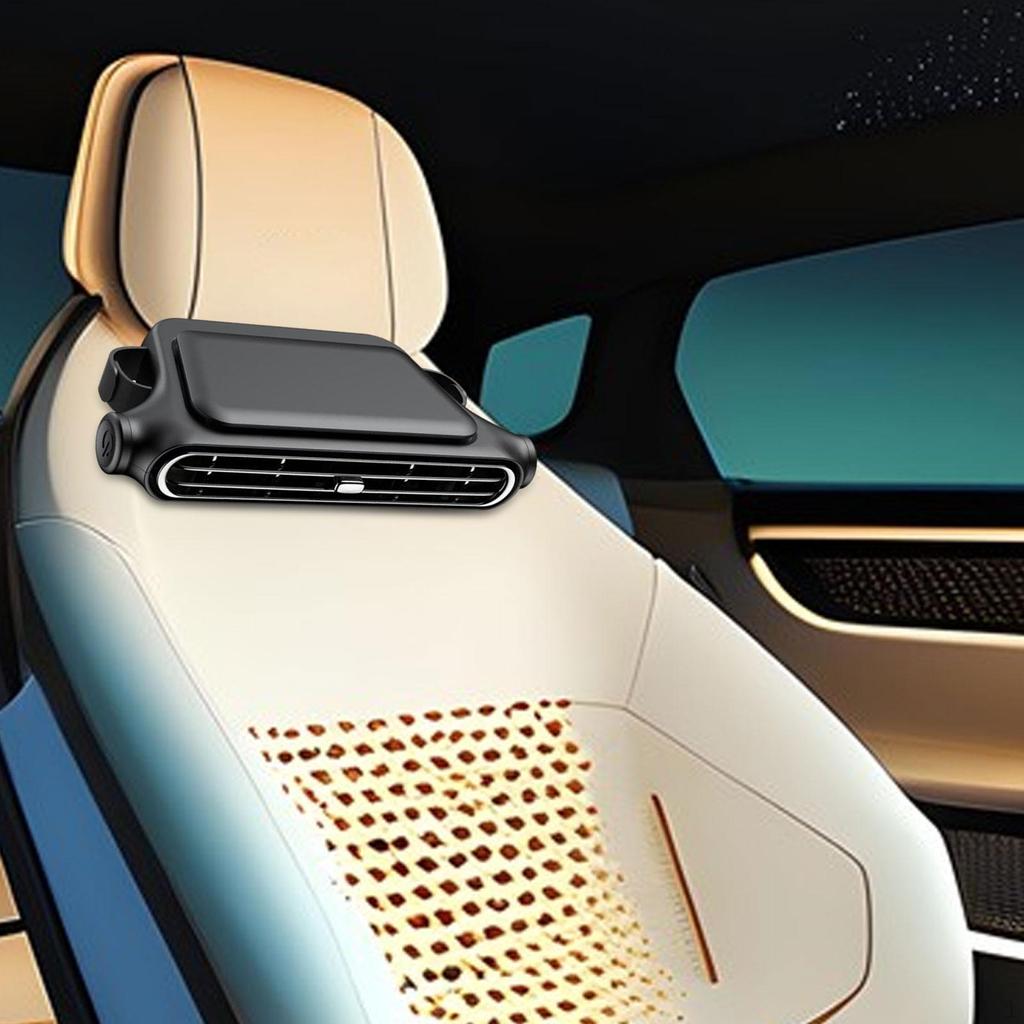 Automotive Seat Fan for Backseat, Compact Personal Cooling Device with 3 Speed Settings