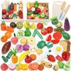 Sanitation Law Rocotto Wooden Pretend Play Set with Magnetic and Velcro Includes and Fruit Storage Large Capacity Play Toy Wooden Educational Toy for
