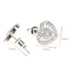 Sweet Lady Love Heart Stud Earrings With Brilliant Cubic Zirconia  Engagement Accessories Bridal Wedding Jewelry Gift