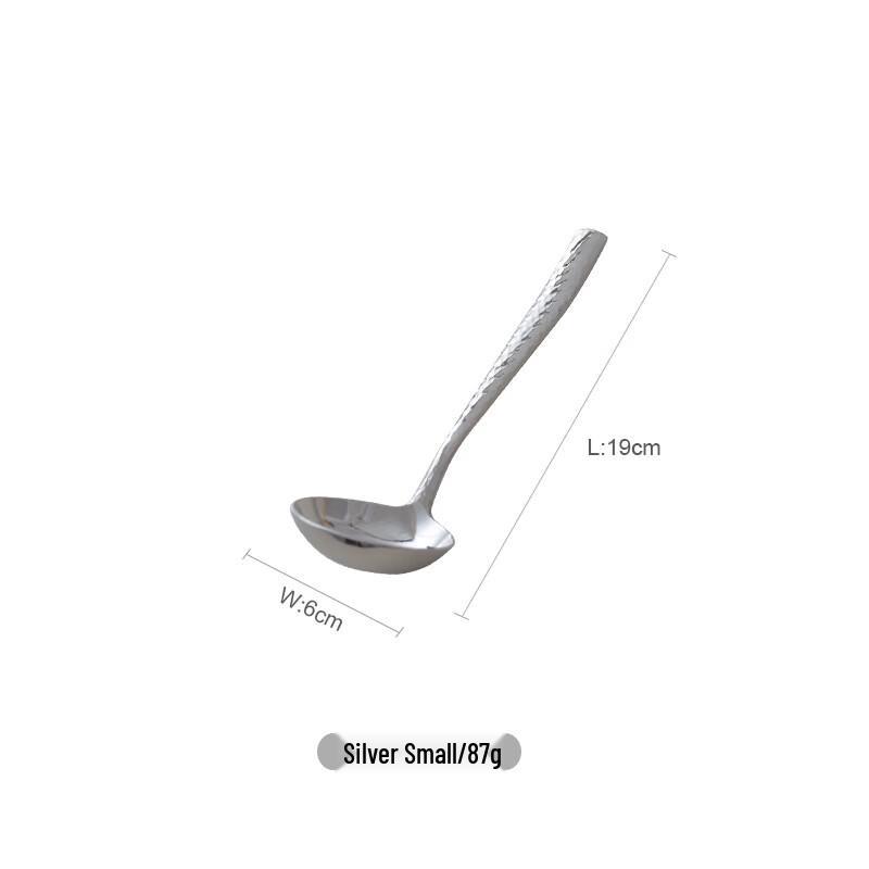 cmaos Hammered Stainless Steel Soup Ladle