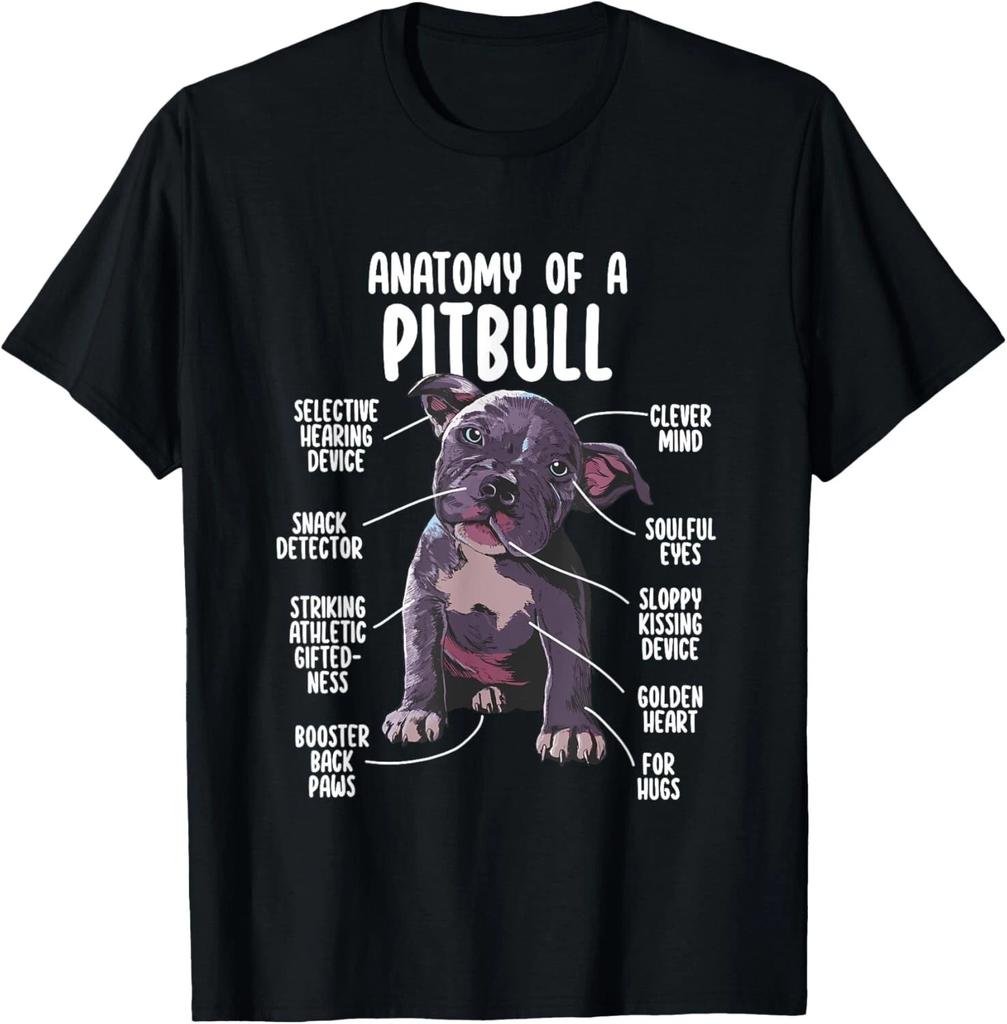 Anatomy Of A Pitbull Shirt Pittie Dog Funny Pitbull Lover Gift Unisex T-Shirt