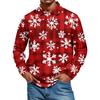 Men's Casual Style Solid Color Loose  Shirt Long-sleeved Top
