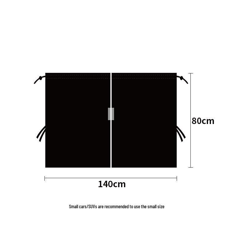 

Car Sunshade Curtains - Heat Insulation, Privacy, Blackout for Front/Rear Windows Black Single Layer Spring Yafang