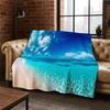 Sea Wave Beach Reef Nature Scenery Flannel Blanket Soft Warm Throw Blanket for Bedroom Living Room Bed Travel Camping Picnic kid