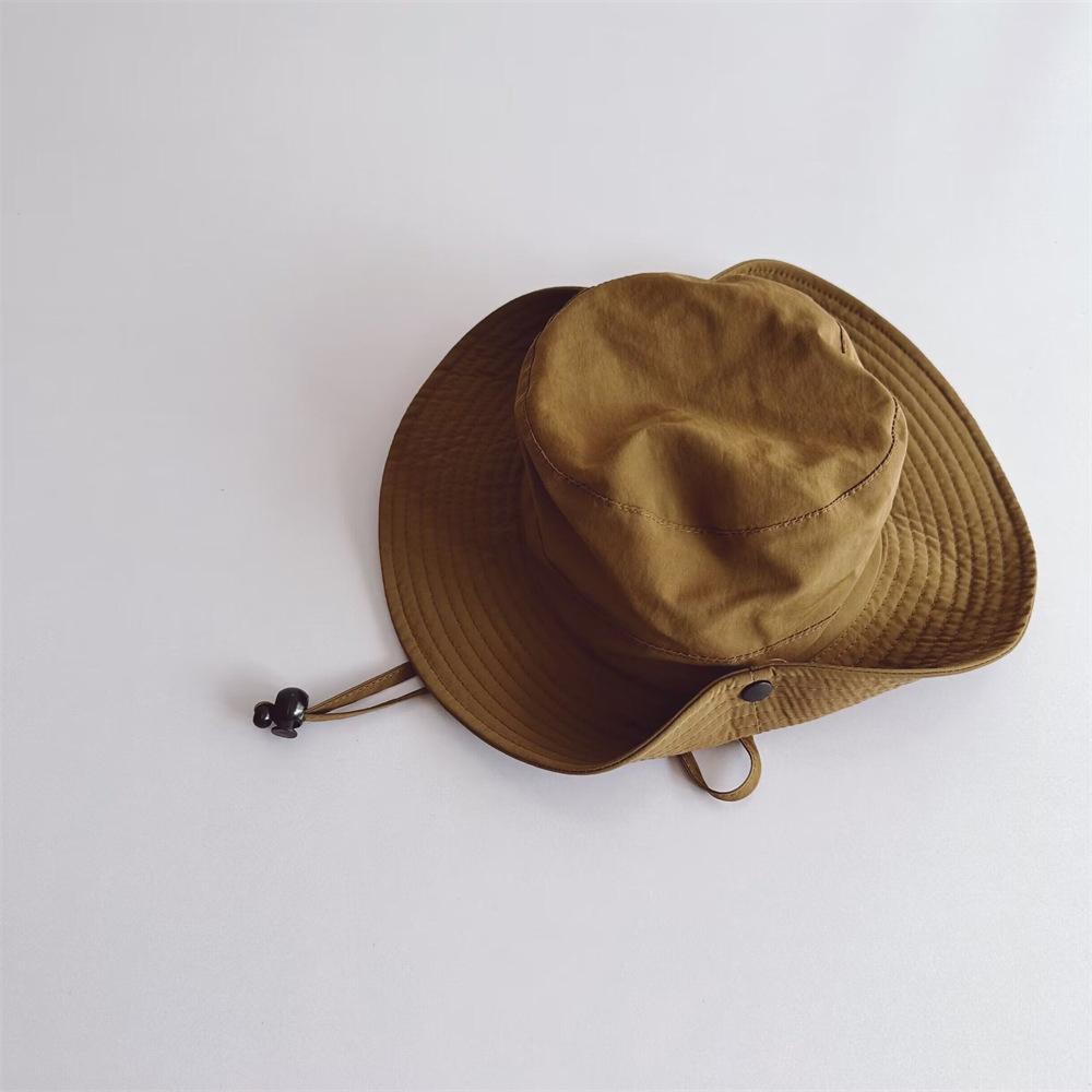 Children Bucket Hats Summer Solid Color Sunhat Kids Sunshade Fishing Caps Boys Girls Outdoor Autumn Fashion Beach Cap New Visor