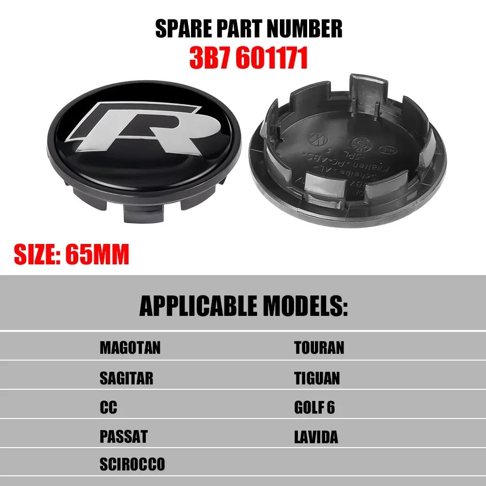 JQTYB1 For Volkswagen VW Golf Polo Beetle CC Touareg Passat Jetta R 56/65/66mm Car Original Hub Cap Wheel Center Cover Badge Decoration