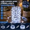USB LED String Lights Copper Silver Wire Garland Light Waterproof Fairy Lights For Christmas Wedding Party Decorative