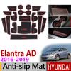 Tapete antiderrapante para porta de entrada de borracha para Hyundai Elantra 2016 2017 2018 AD Avante Super Elantra Sport Acessórios Adesivo