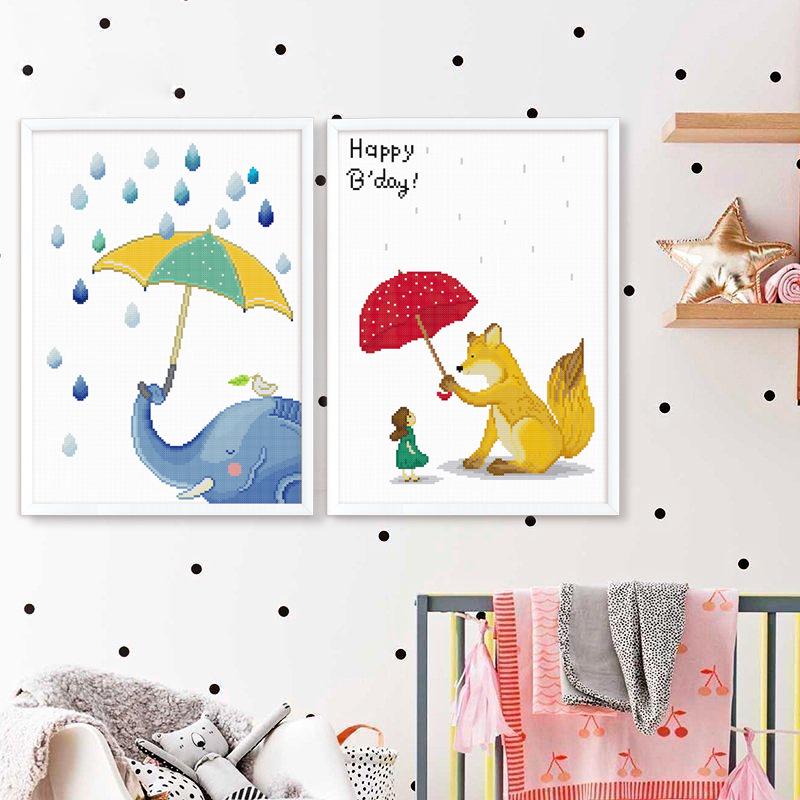 

Милый мультяшный набор для вышивания крестиком с животными для студентов Eco Cotton 3-strand Embroidery, Model 4088