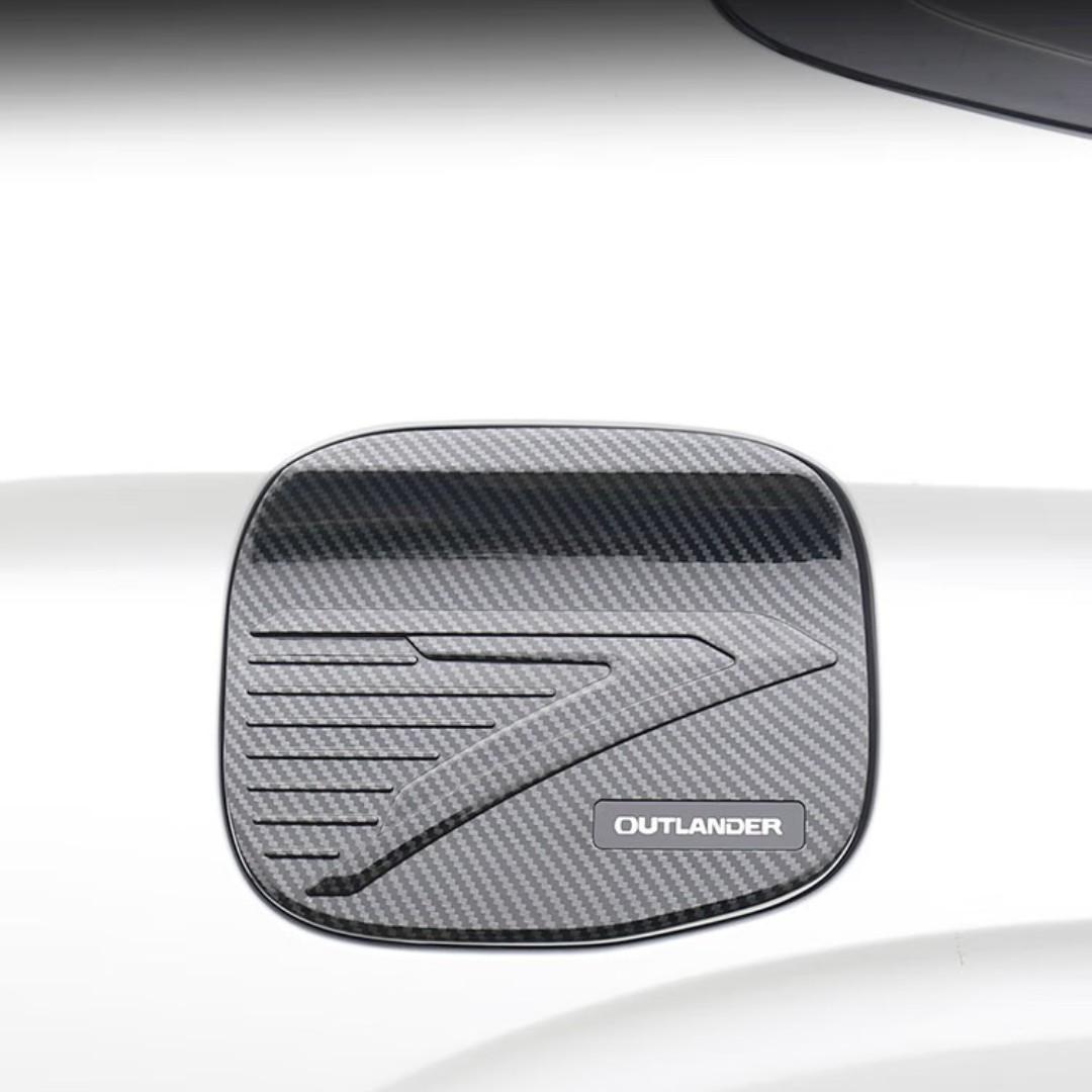 For Mitsubishi Outlander   ABS Chrome Fuel Gas Tank Panel Protector Sticker Oil Gasoline Cover Trim Car Accessories