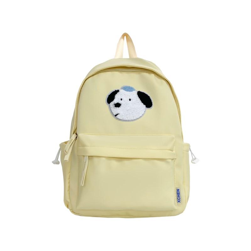 Student Cartoon Schultasche Hundedruck Damen Rucksack im College-Stil mit großer Kapazität für die dritte bis sechste Klasse