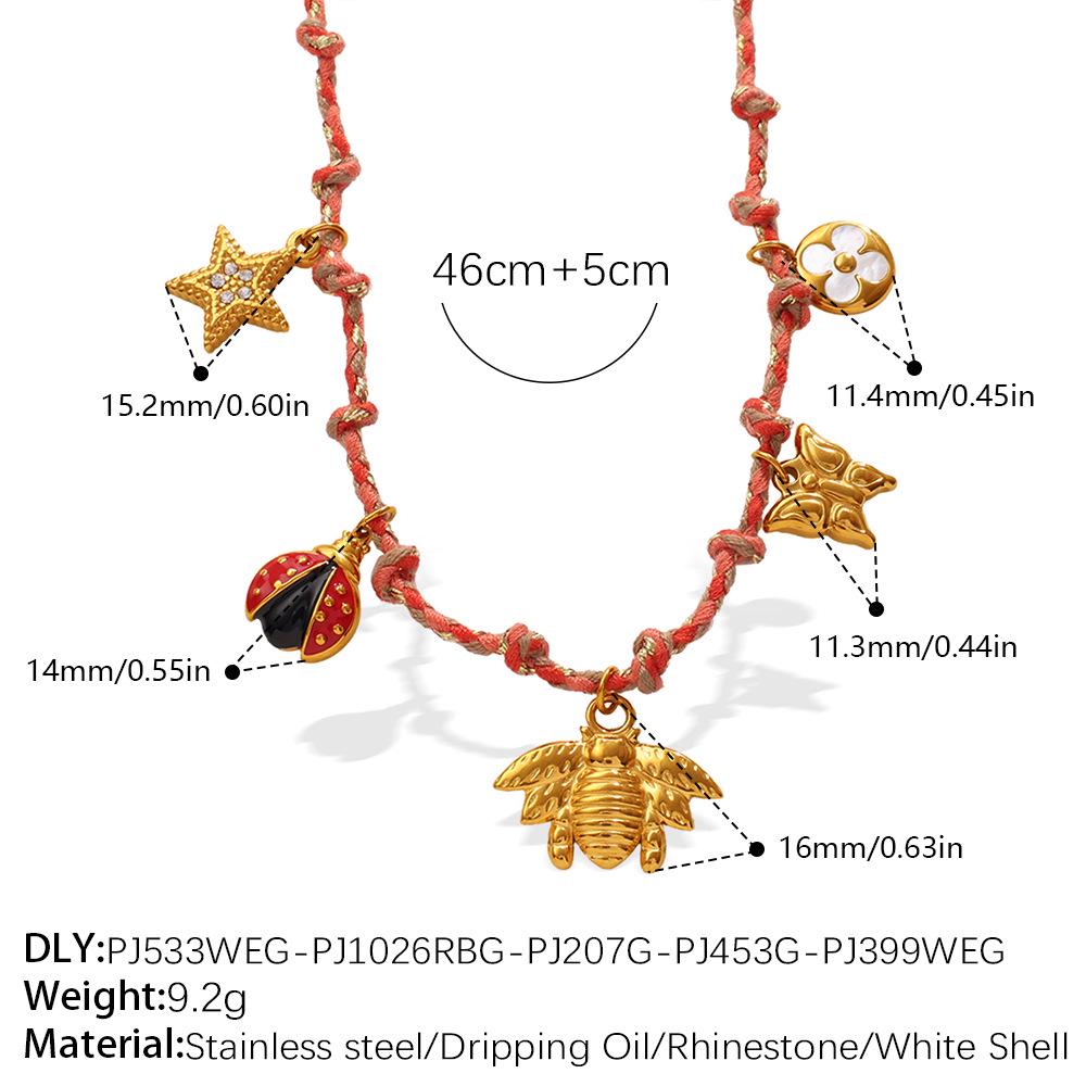 European & American Cross-border Fashion Niche: DIY Flower Heart Pendant Bracelet & Necklace Set