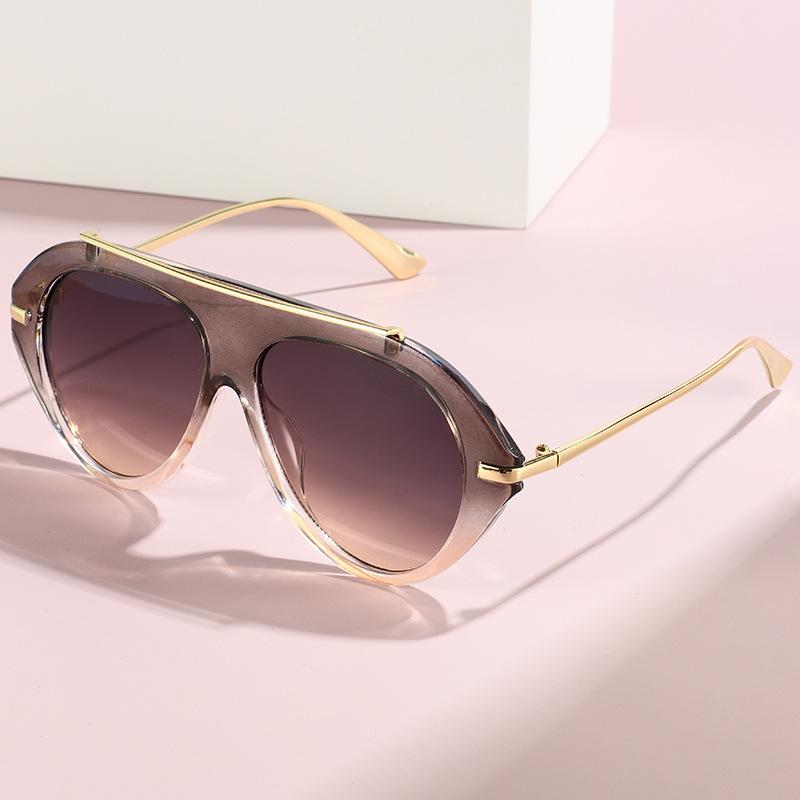Fashion sunglasses women's high-end UV-proof toad glasses European and American new large-frame personalized sunglasses street shooting