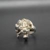 Chinese Tibet Silver Carving Dragon Statue Ring Old Decoration Gift Collection