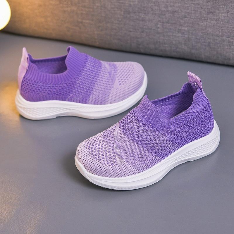 Spring Autumn Kids Breathable Mesh Slip On Sneakers Lightweight Fashion Casual Shoes For Boys And Girls