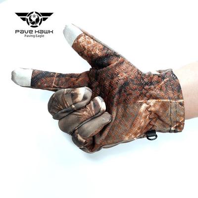 Guanti Tattici Bionici Mimetici: Antiscivolo, Traspirante, Compatibile con Touchscreen per Caccia, Ciclismo e Corsa.