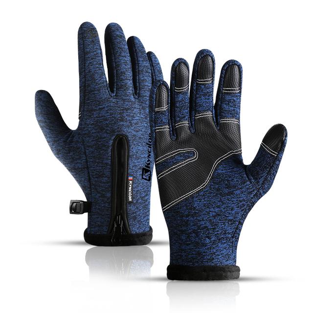 Guanti Invernali Termici Unisex Touch Screen - Impermeabili, Antiscivolo Con Cerniera Per Moto, Sci, Bike - Donna/Uomo
