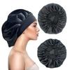 Women Satin Night Hair Cap High Stretch Sleeping Hat Chemotherapy Cap Hair Protection Bonnet Unisex Sleep Cap