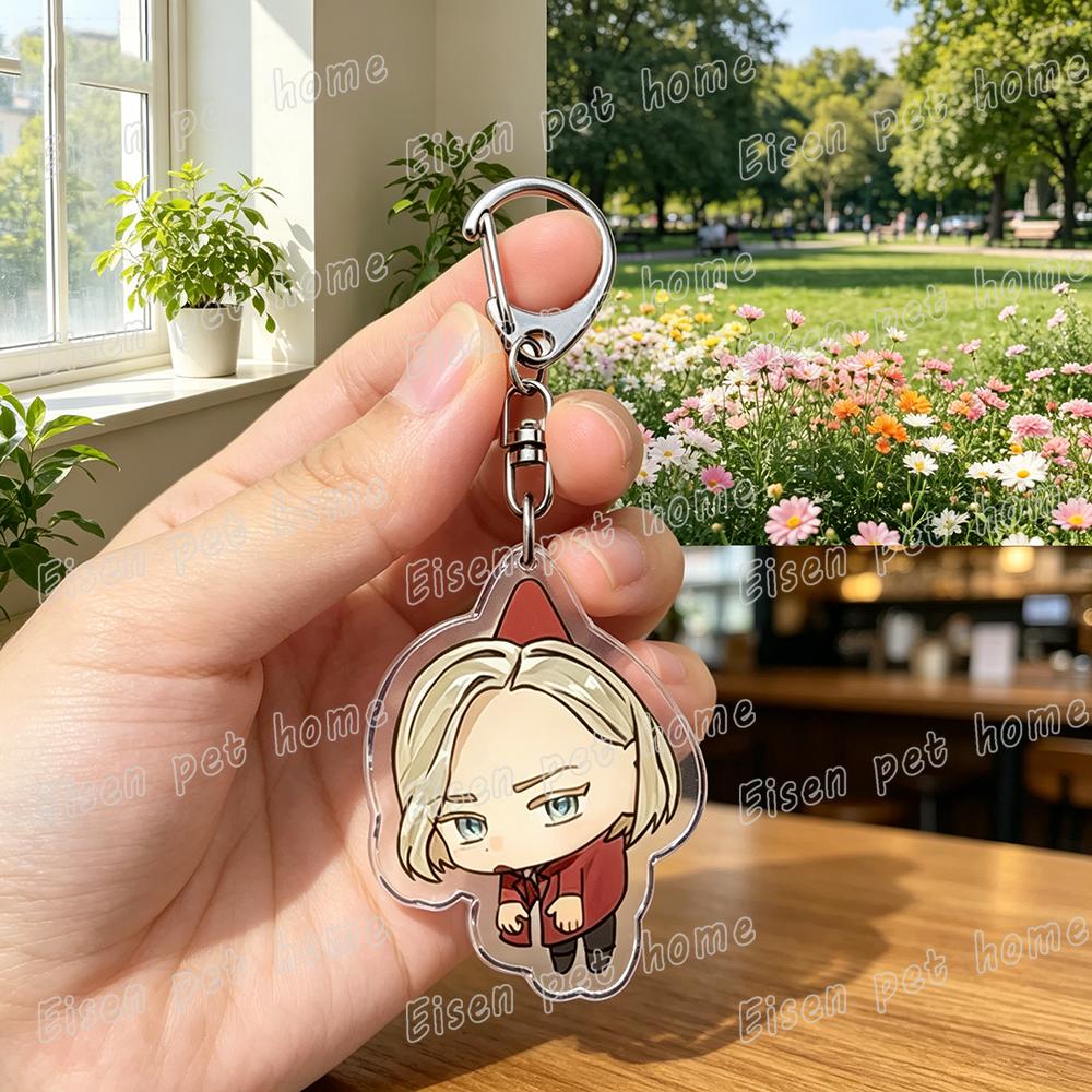 

Cute Leon Grace Chibi Keychain Accessories Bag Charm Resident Gaming Keyrings Fans Freinds Gifts