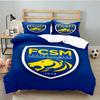3PCS Fcsm Football Club Emblem Bedding set,Ideal for1pc Duvet Cover And 2pcs Pillowcases Perfect for Christmas gift,Ideal for Bedroom, Dormitory