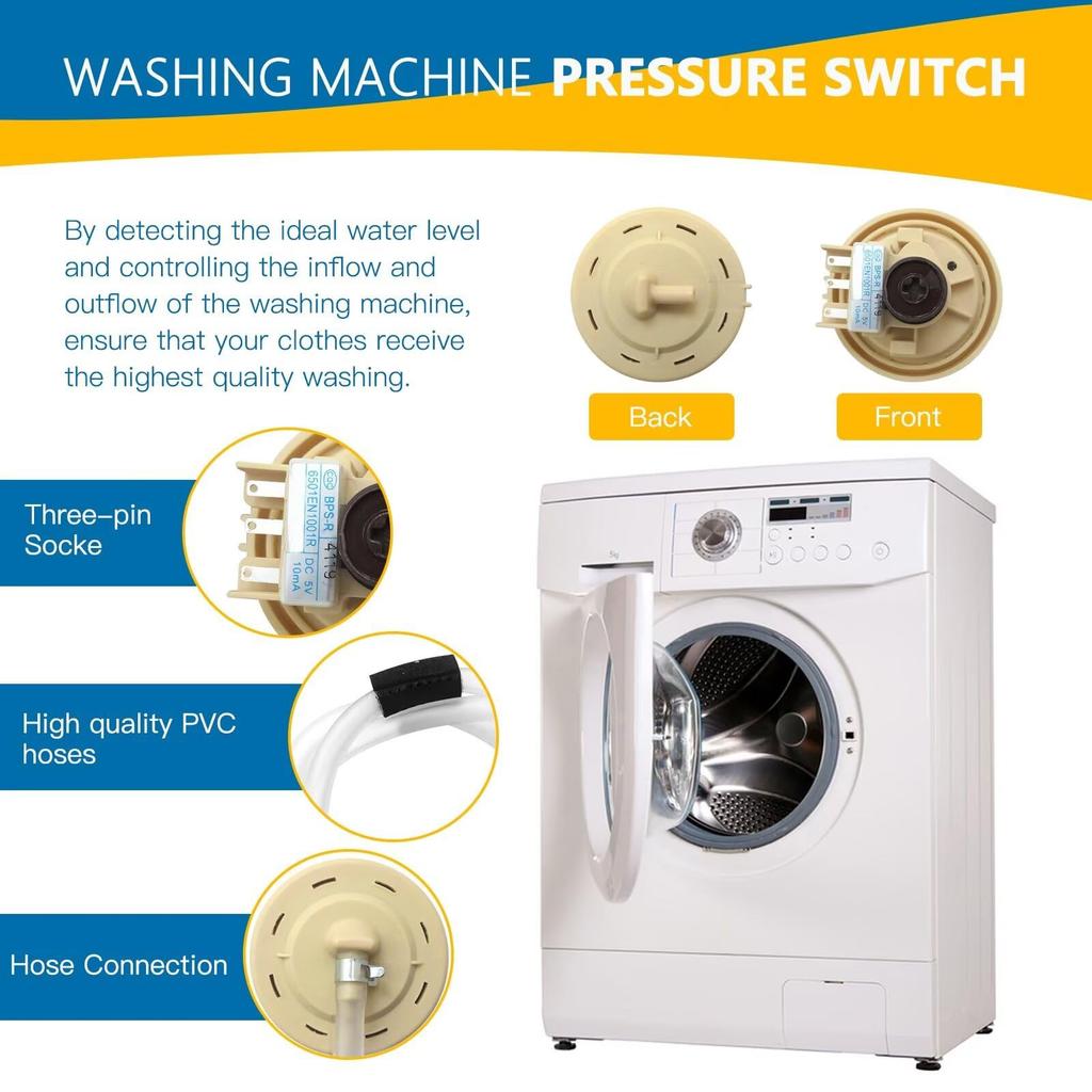 Drei-Pin Wasserstandsdrucksensor für Waschmaschinen Schalterbaugruppe Waschmaschine Ersatzteil Zubehör