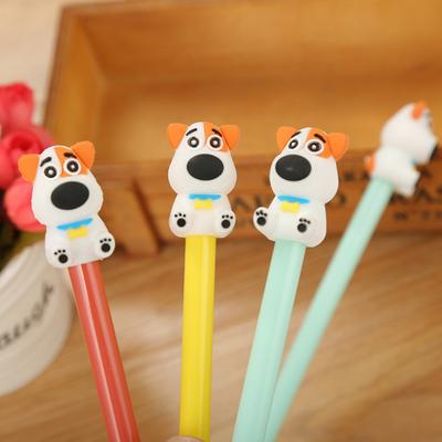 Back To School Season 10pcs 0.5mm Creative  Dull Dog Gel Pen Cute Cartoon Learning Stationery Office Supplies Water-based Signature Pen