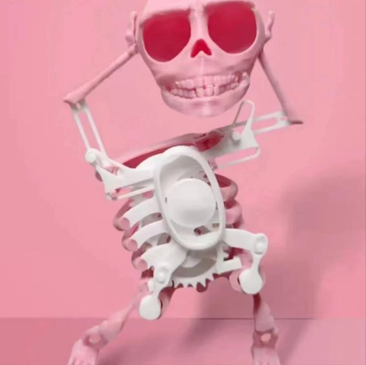 

Novelty Funny Skull Man Dancing Rocking Clockwork Toy 3D Printing Dancing Fun Small Toys Skull Desktop Ornaments