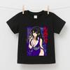 Demon Slayer Suma Anime Print Boys Girls Short Sleeve Cotton T Shirts Soft Comfy Casual Summer Tee Top Kids Clothes