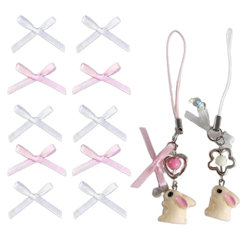 Set mit 10 modischen und niedlichen Schleifen, Schleifchen, Herz, Blume, Handarbeit, Basteldekoration, DIY-Zubehör für DIY-Enthusiasten