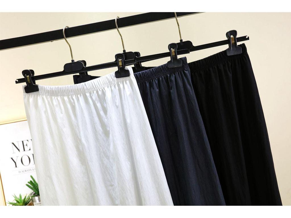 Women's High Waist Summer A-Line Maxi Skirt - Solid Color, Loose Fit