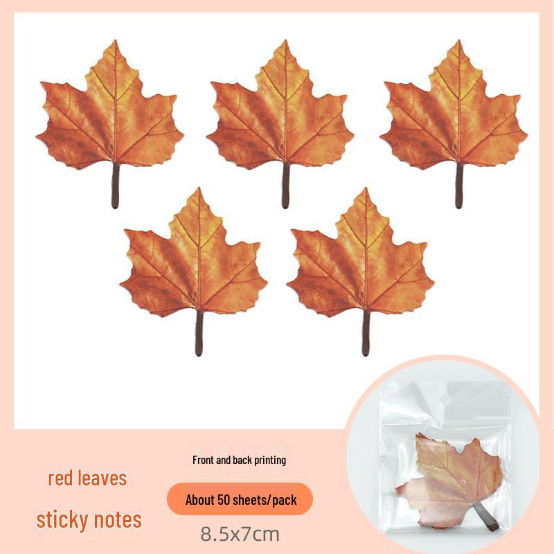 High-Value Maple Leaf Decorative Sticky Notes & Wall Stickers