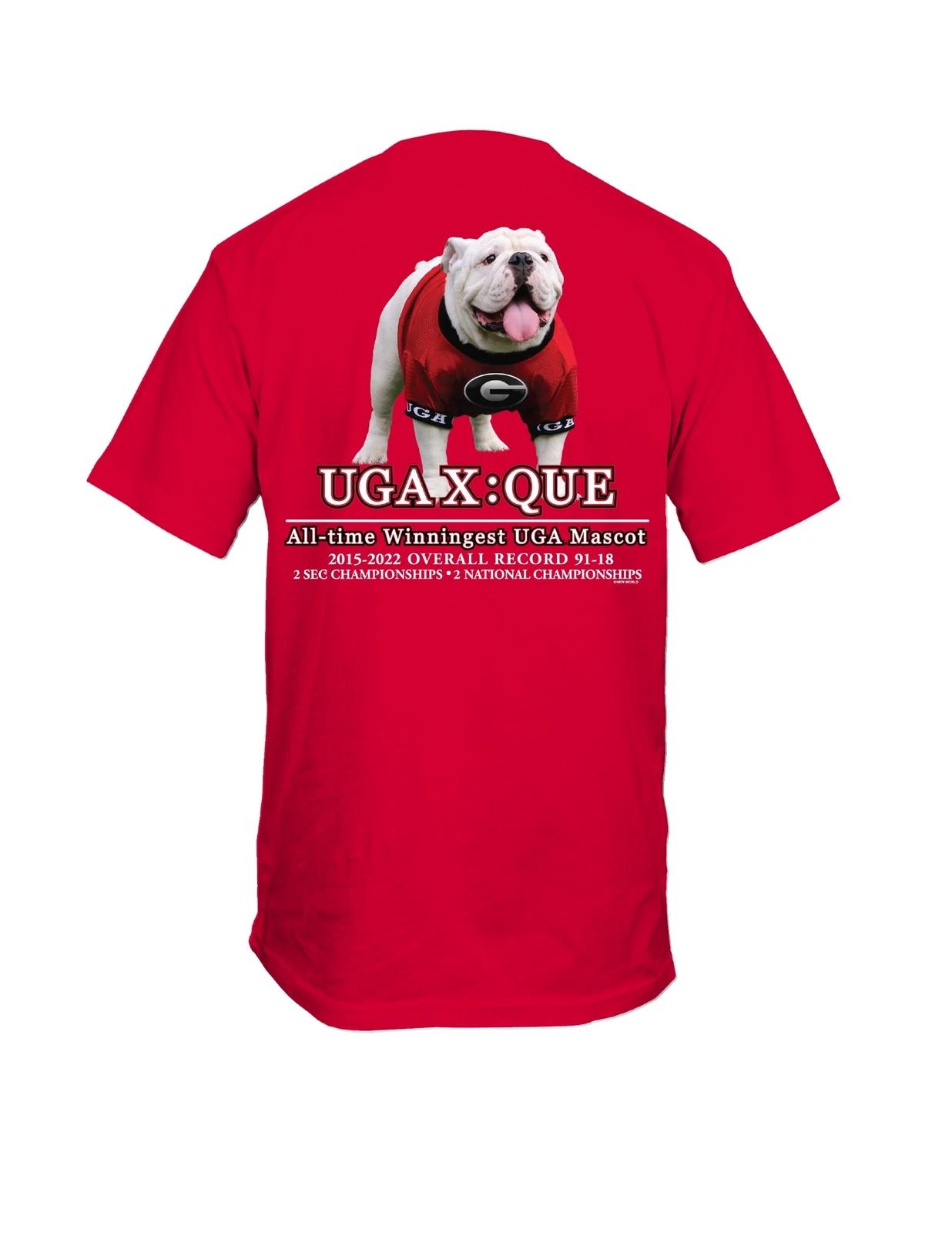 New World Graphics Georgia Bulldog Mascot Que Memorial Short Sleeve Graphic M