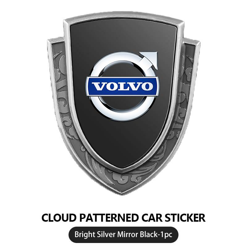 Cloud Motif Car Emblem Aluminum Alloy Auto Body Decoration Sticker For Volvo V40 V60 C30 C70 S60 S80 S90 XC40 XC60 XC70 XC90 T6