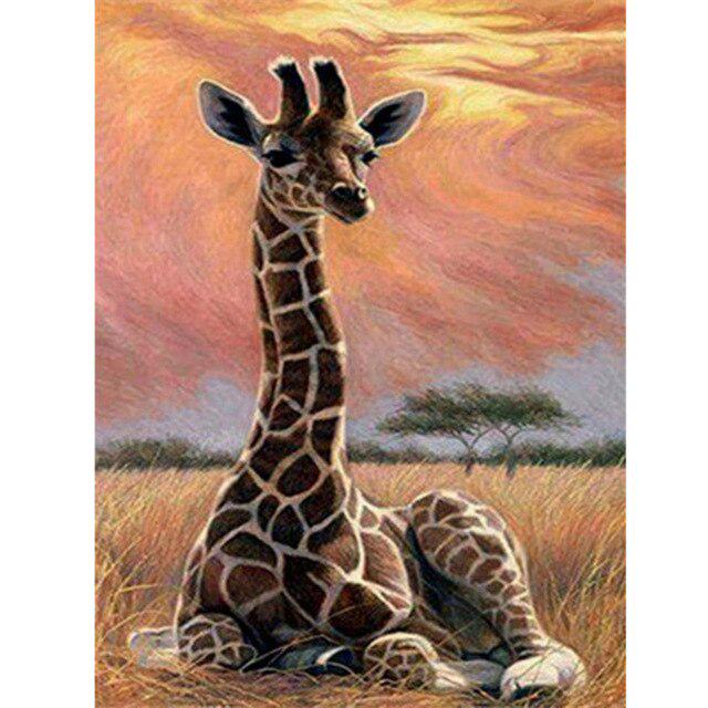 5D DIY Diamond Painting Giraffe Full Square/Round Drill Rhinestone Handcraft Kits Diamond Embroidery Animals Home Decoration
