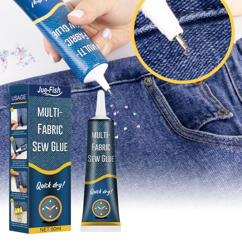 

DIY Fabric Glue 50ml Seam Repair Waterproof Liquid Adhesive for Clothing Home Textiles Shoes and Upholstery Patching