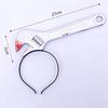 Halloween Headband Hair Accessory Prank Fake Head Axe Headband with Costume Parties 3D Sharp Kitchen Knife Head Hair Accessory