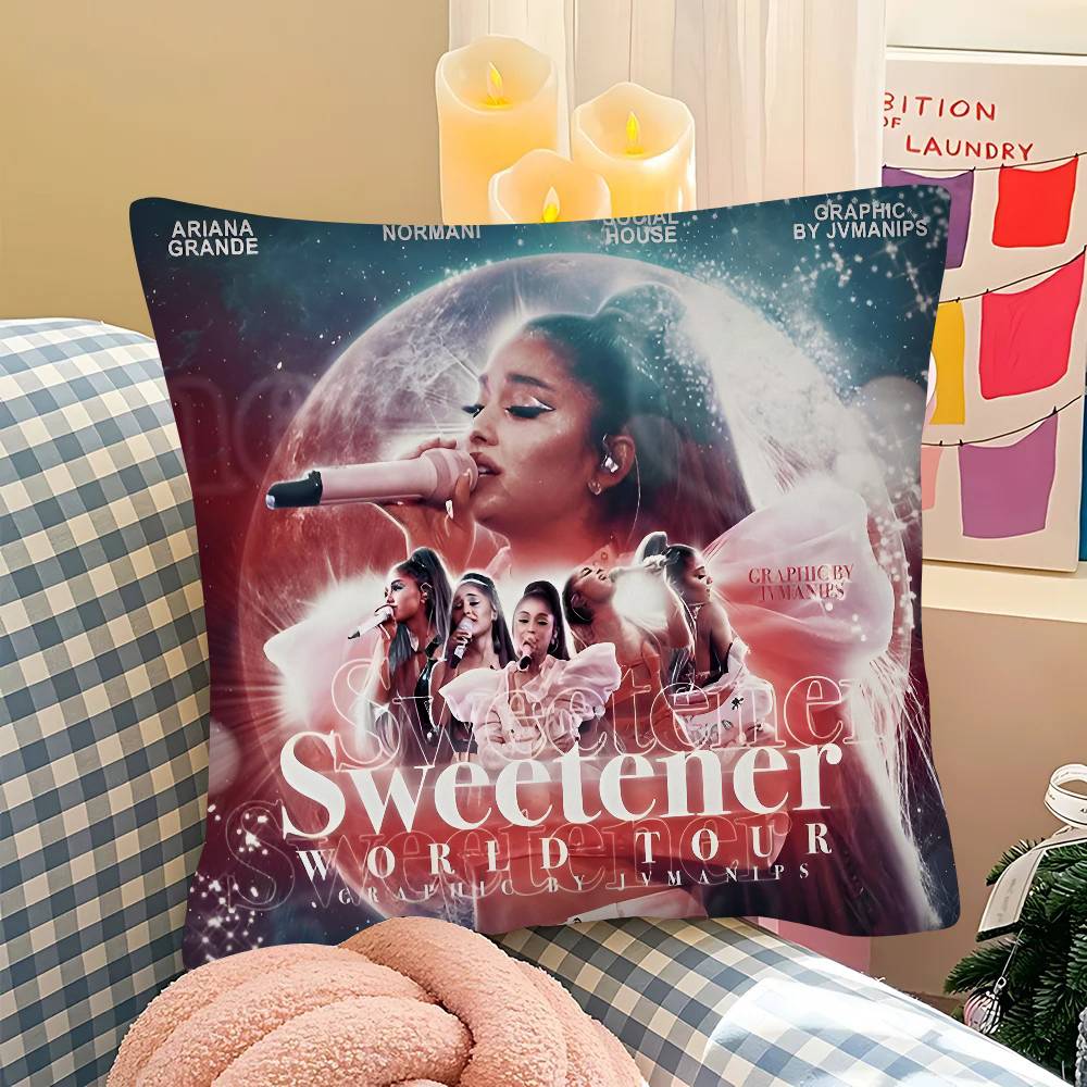 Singer A-Ariana-G-Grande Pillow Case Square Pillow Bedroom Sofa Leisure Comfort Cushion Car Living Room Home Decoration