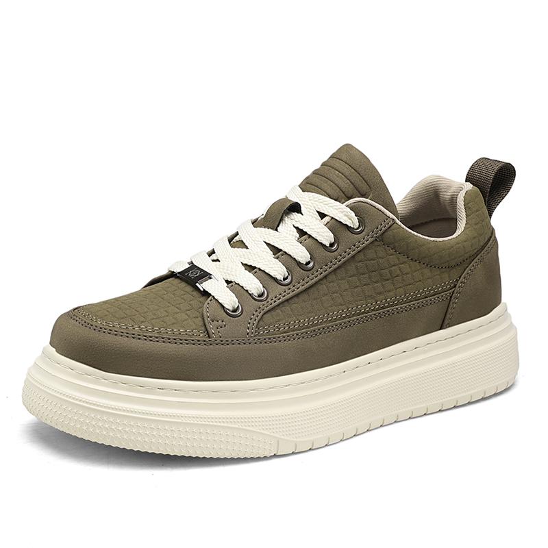 

Fashion Luxury Brand Men s Leather Casual Shoes Fashion Outdoor Thick Bottom Lace-up Men s Sneakers Versatile Walking Men Shoes 44